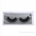 Cils en faux mink 3D en gros cils en soie bande invisible